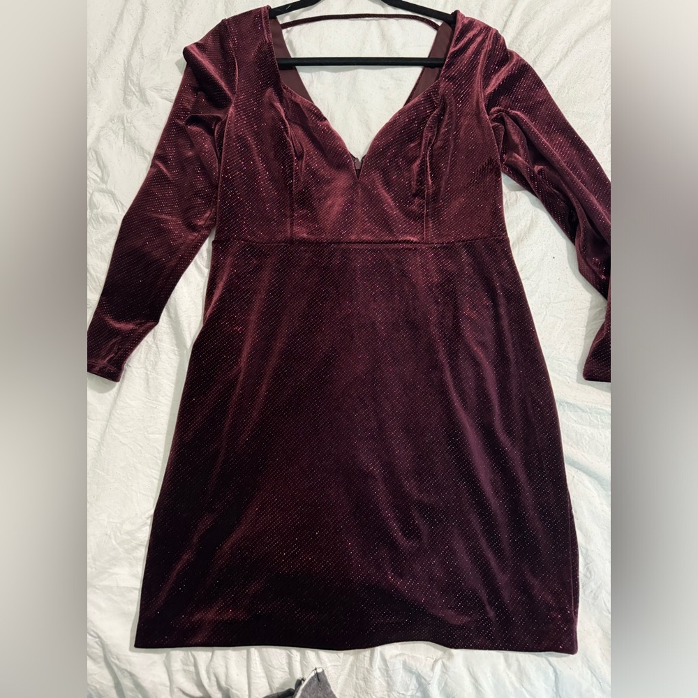 EXPRESS velvet low back dress